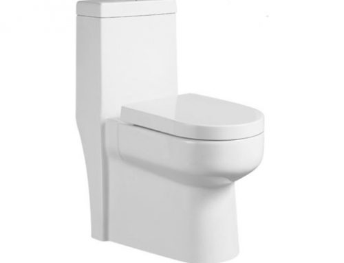 One piece toilet S-strap  with Self cleaning glaze