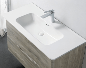 Square corner sinks