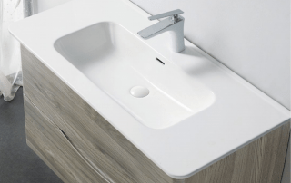 Square corner sinks