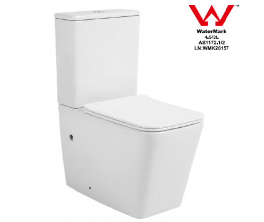 two piece toilet with watermark certificate