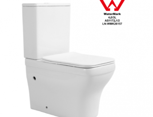 Rimless watermark certificate two piece toilet