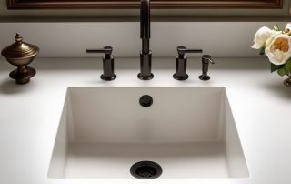 square under mounted basin