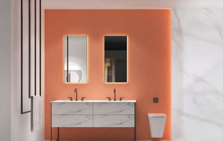 two basins cabinet sinks