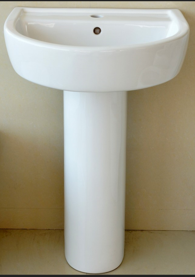 basin with pedestal