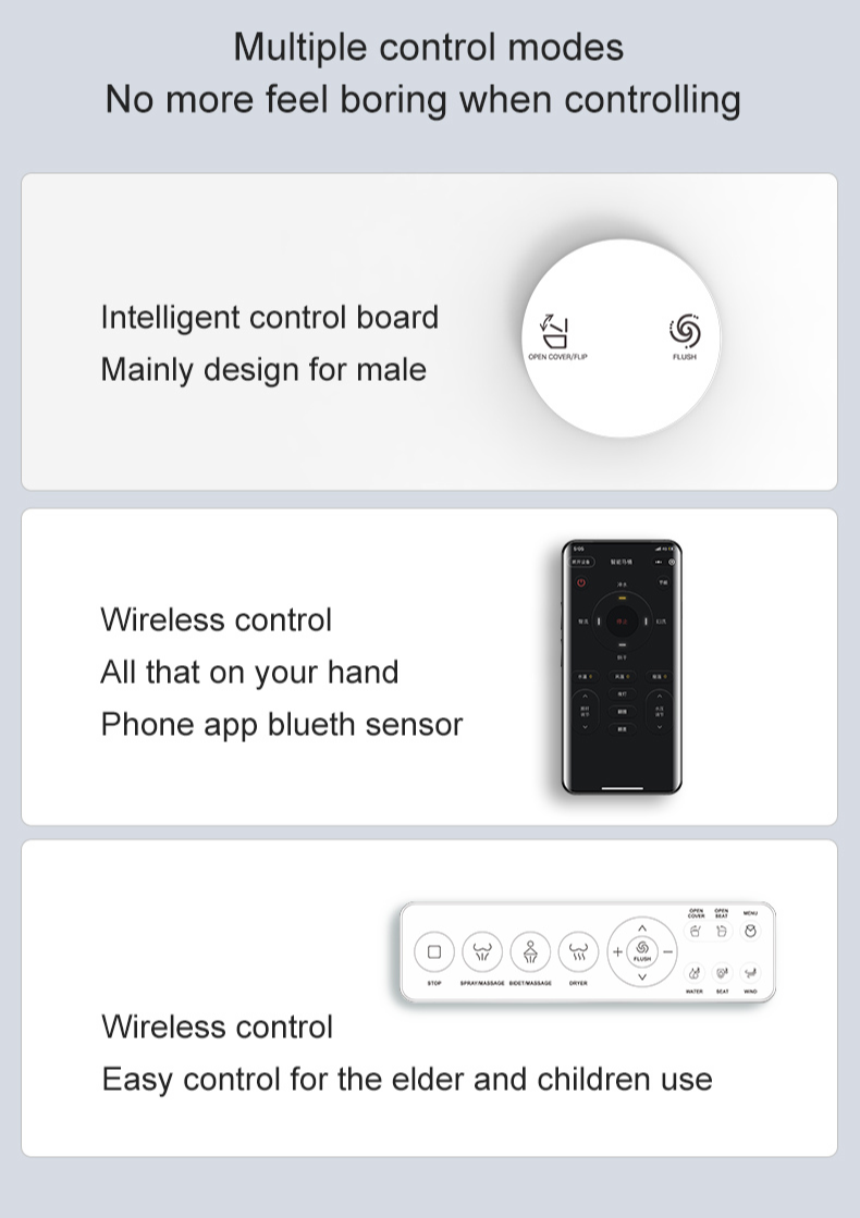 smart toilet multiple control modes