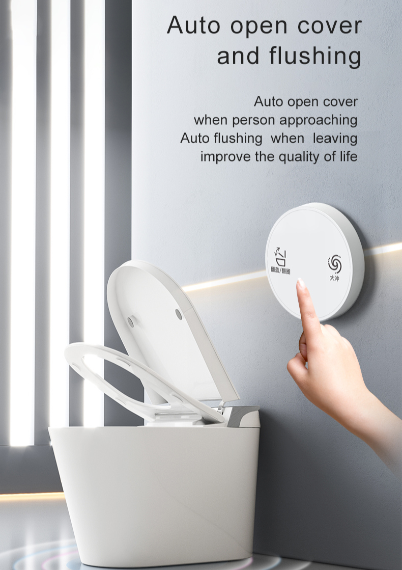 Auto open cover smart toilet