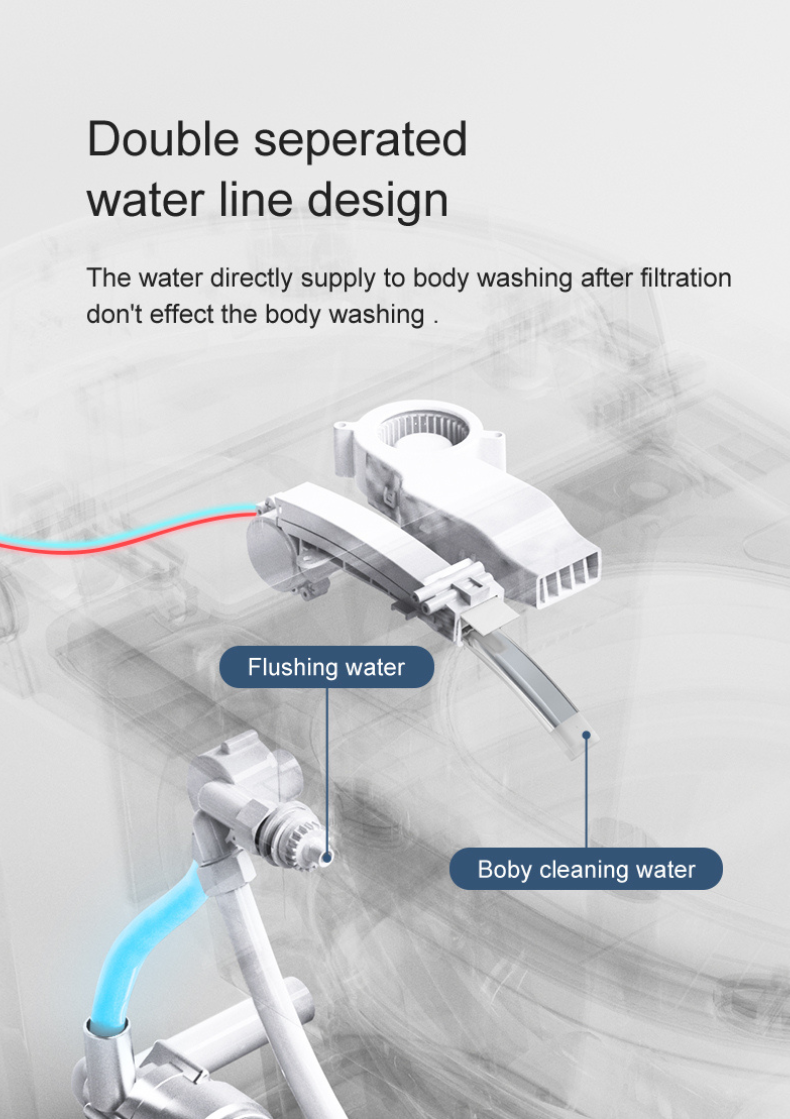smart toilet double seperated line