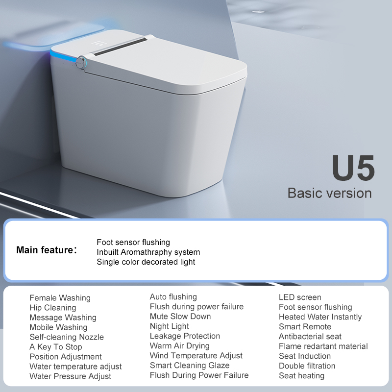 Heated seat toilet Water-saving toilet