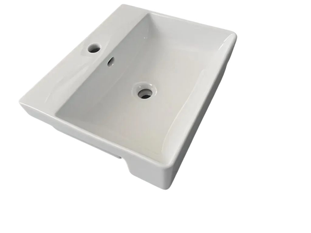Semi recessed wash basin
